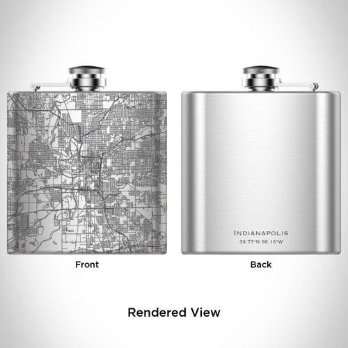 Indianapolis - Indiana Map Hip Flask